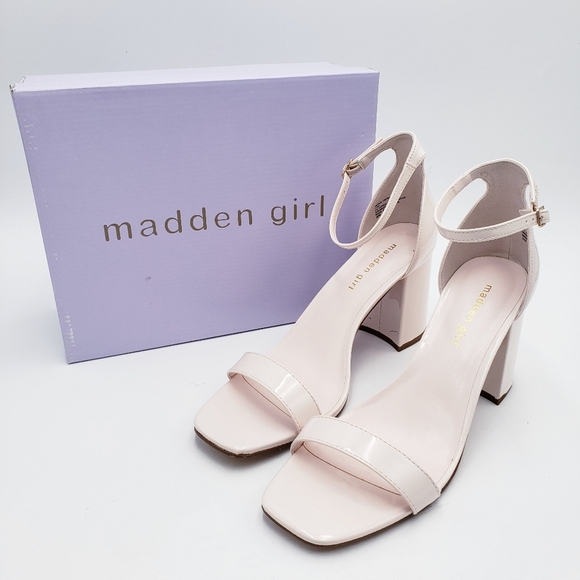 Madden Girl STAR Block Heel Platform Sandal Ankle Strap Square Toe Pink Size 11 - Picture 2 of 13